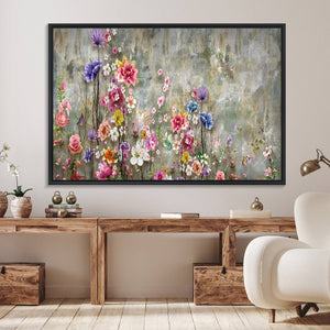 Cozy Flowers Painting on Canvas Wall Art Floral Canvas Print