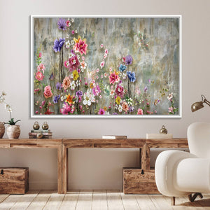 Cozy Flowers Painting on Canvas Wall Art Floral Canvas Print
