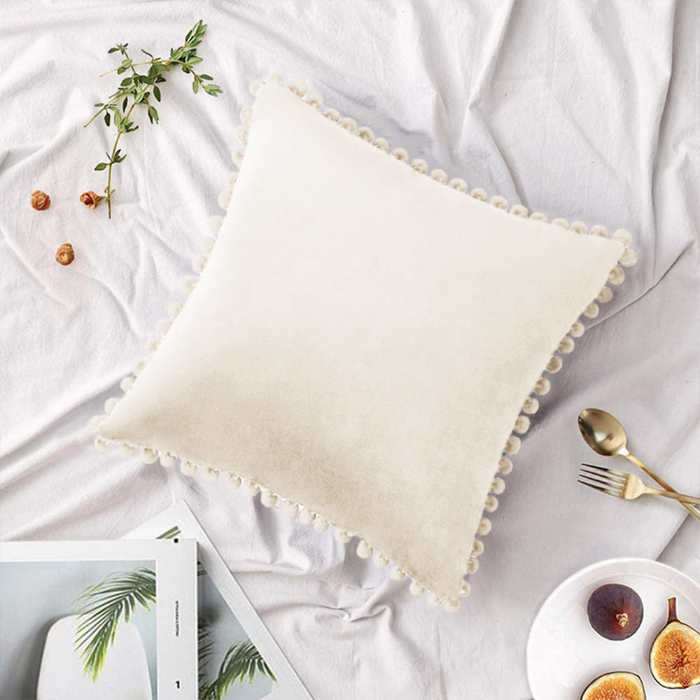 Square Velvet Throw Pillow (With/Without Inserts) 20x20 inches, pack of 2 throw pillows