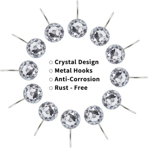 Set of 12 Rust Resistant Shower Curtain Hooks - 6 Designs