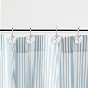 Set of 12 Rust Resistant Shower Curtain Hooks - 6 Designs