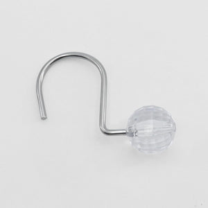 Set of 12 Rust Resistant Shower Curtain Hooks - 6 Designs