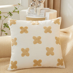 Sunshine Blossom Whimsical Floral Square Throw Pillow covers 18''x18'' set of 2  )