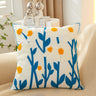 Sunshine Blossom Whimsical Floral Square Throw Pillow covers 18''x18'' set of 2  )