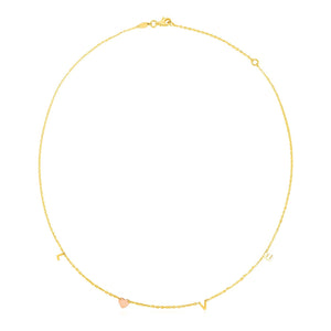 14k Two Tone Gold Love Necklace