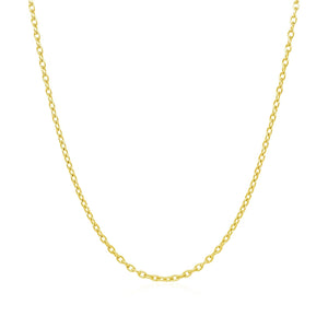 14k Yellow Gold Round Cable Link Chain 1.5mm