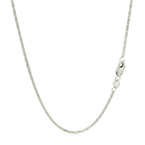14k White Gold Lumina Pendant Chain 1.0mm