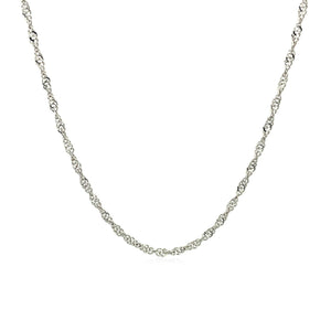 10k White Gold Singapore Chain 1.5mm