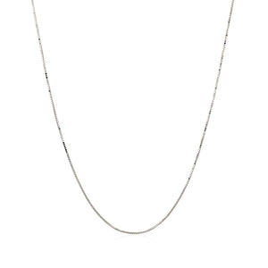 14k White Gold Classic Box Chain 0.45mm