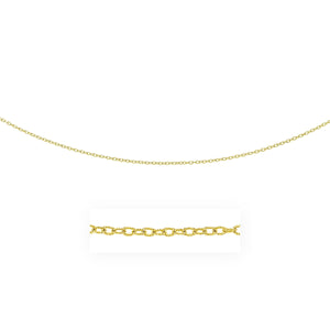 2.5mm 14k Yellow Gold Pendant Chain with Textured Links