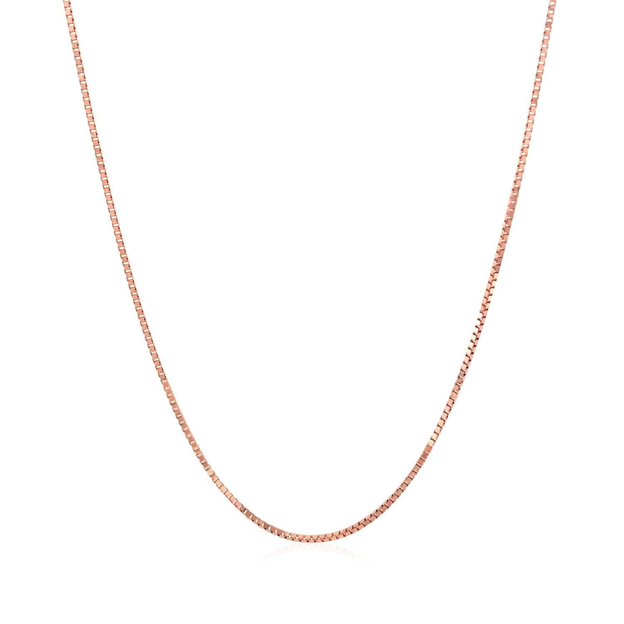 14k Rose Gold Classic Box Chain 0.8mm