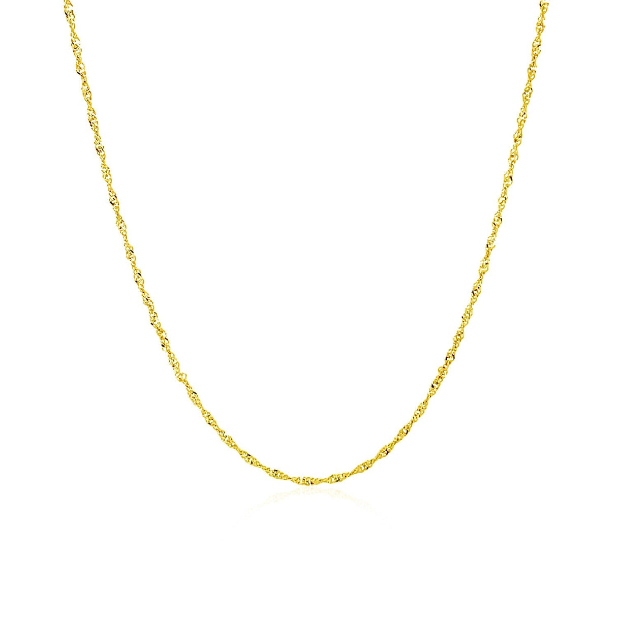 10k Yellow Gold Singapore Chain 1.0mm