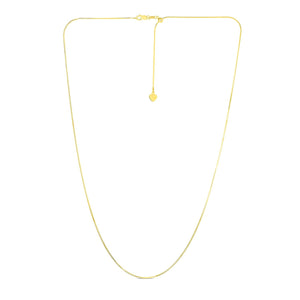 14k Yellow Gold Adjustable Snake Chain 0.85mm