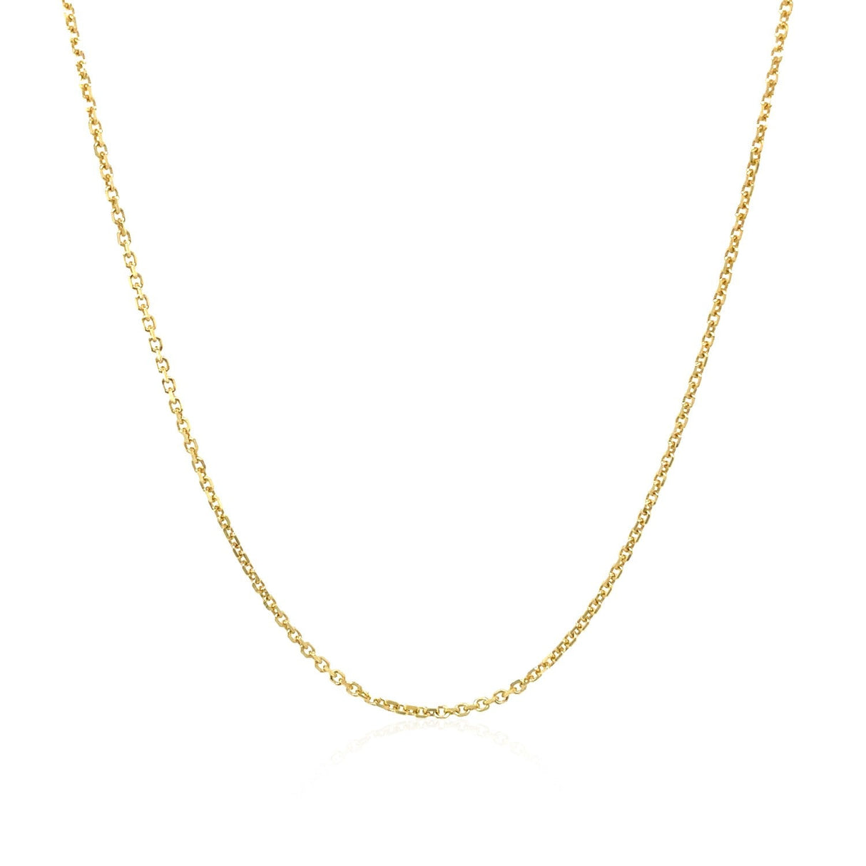10k Yellow Gold Cable Chain 1.1mm