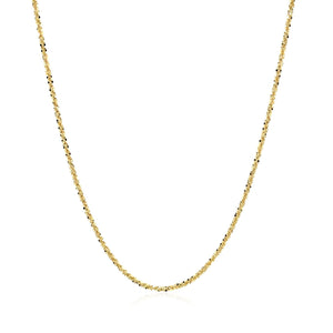 14k Yellow Gold Sparkle Chain 1.1mm