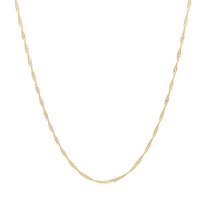 14k Yellow Gold Singapore Chain 0.6mm
