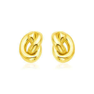 14k Yellow Gold Polished Knot Earrings