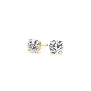 2 cttw Certified IGI Lab Grown Round Diamond Stud Earrings 14k Yellow Gold (G/VS2)