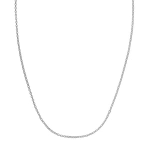 Double Extendable Cable Chain in 14k White Gold (1.40 mm)
