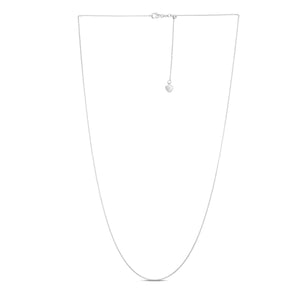 Adjustable Cable Chain in 14k White Gold (1.0mm)