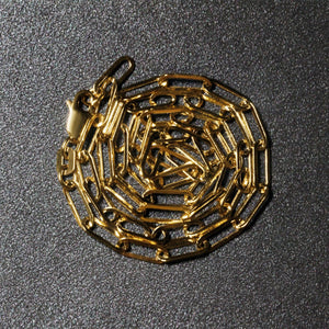 14K Yellow Gold Wide Paperclip Chain (3.3mm)