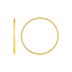 Endless Hoop Style Earrings in 14K Yellow Gold
