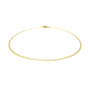 14k Yellow Gold Mariner Link Anklet 1.7mm