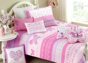 Butterfly Fairisle Pink Purple Sleep Rectangular Decor Throw Pillow