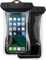 2-Pack Floatable Water Proof iPhone Phone Pouch (Patented Air Chamber) Floating Waterproof Dry Bag - Summer Accessories for Beach, Boating (fits iPhone 13, 14 Pro Max and Samsung s22, s23 Ultra)