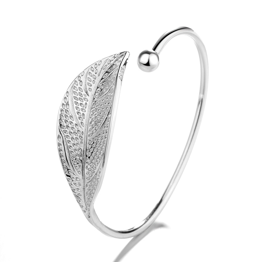 Sterling-Silver-Adjustable-Leaf-Bracelet-Bracelets