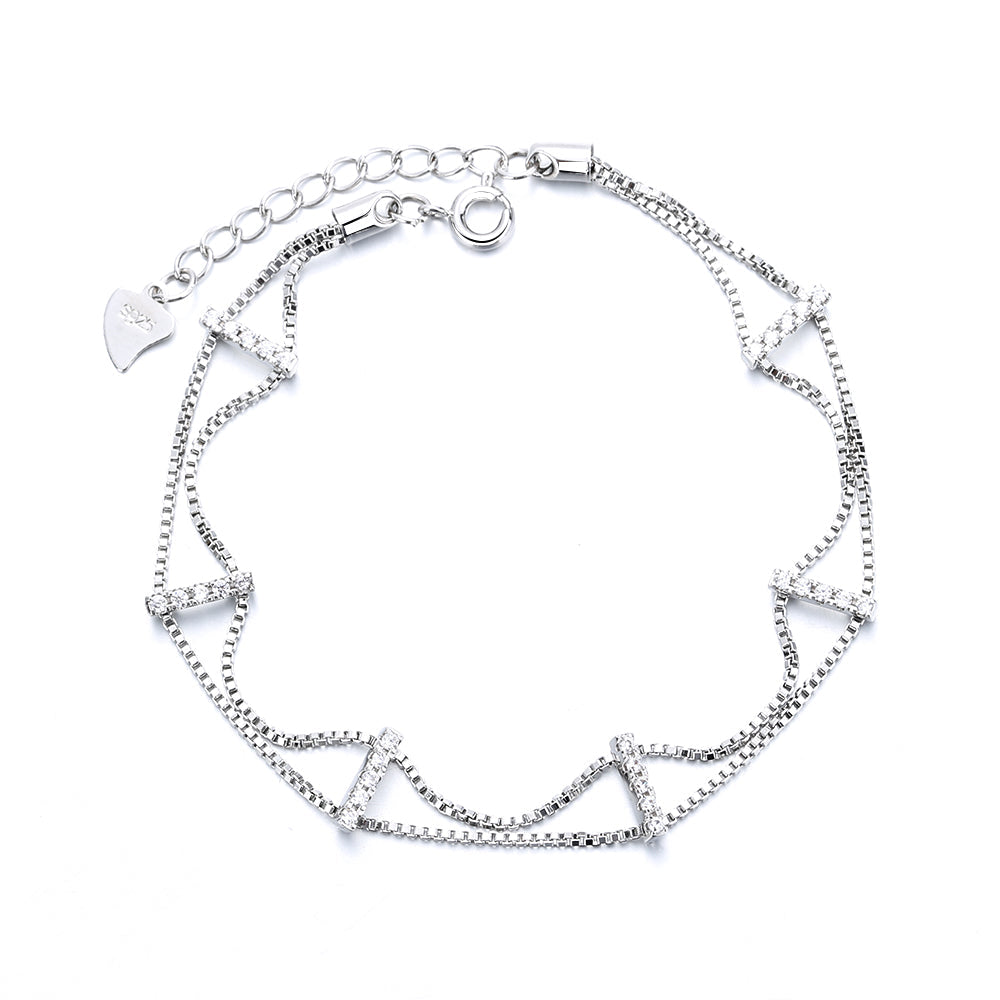 Sterling-Silver-Double-Layer-Bracelet-With-Swarovski-Crystals-Bracelets