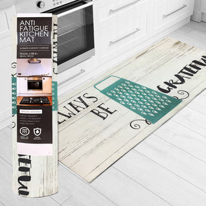20"x55" Oversized Cushioned Anti-Fatigue Kitchen Runner Mat (Always Be Grateful)