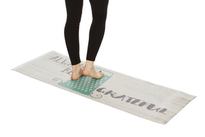 20"x55" Oversized Cushioned Anti-Fatigue Kitchen Runner Mat (Always Be Grateful)