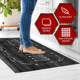 20"x55" Oversized Cushioned Anti-Fatigue Kitchen Runner Mat (Bless This Food)