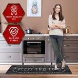 20"x55" Oversized Cushioned Anti-Fatigue Kitchen Runner Mat (Bless This Food)
