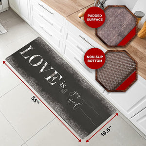 20"x55" Oversized Cushioned Anti-Fatigue Kitchen Runner Mat