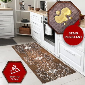 20"x55" Oversized Cushioned Anti-Fatigue Kitchen Runner Mat (Scroll)