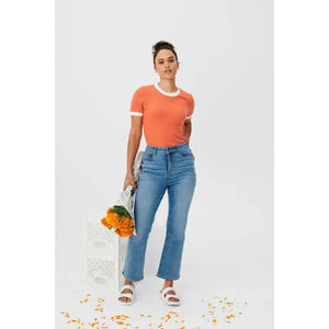 DENIZEN from Levi's Women's High Rise Flare Crop Jeans Heavyweight