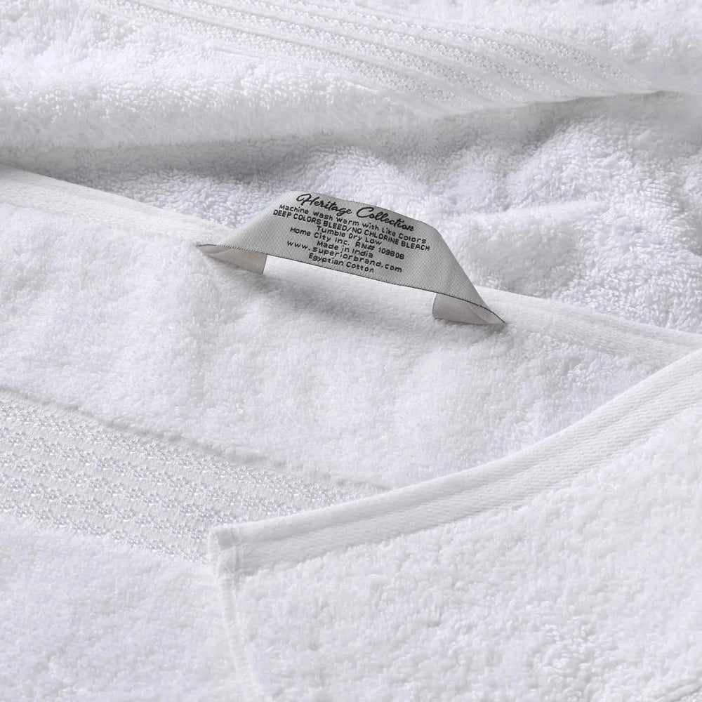 Heritage Egyptian Cotton Plush 3 Piece Absorbent Luxury Towel Set - Egyptian Cotton Towel Set by Superior Brand