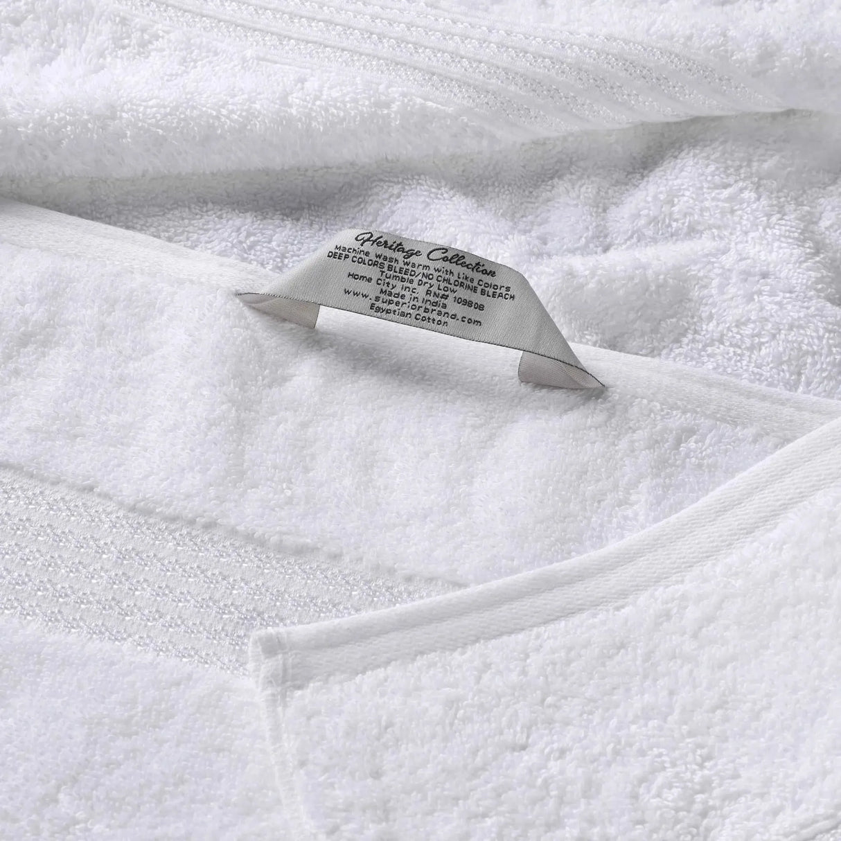 Heritage Egyptian Cotton Plush 3 Piece Absorbent Luxury Towel Set - Egyptian Cotton Towel Set by Superior Brand