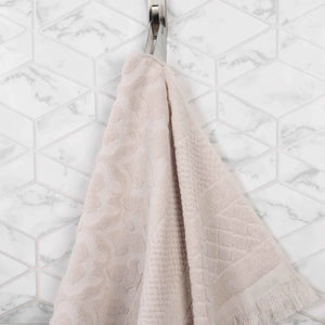 Cotton Geometric Jacquard Absorbent Bath Towel Set of 3 - Bath Towel by Superior Brand