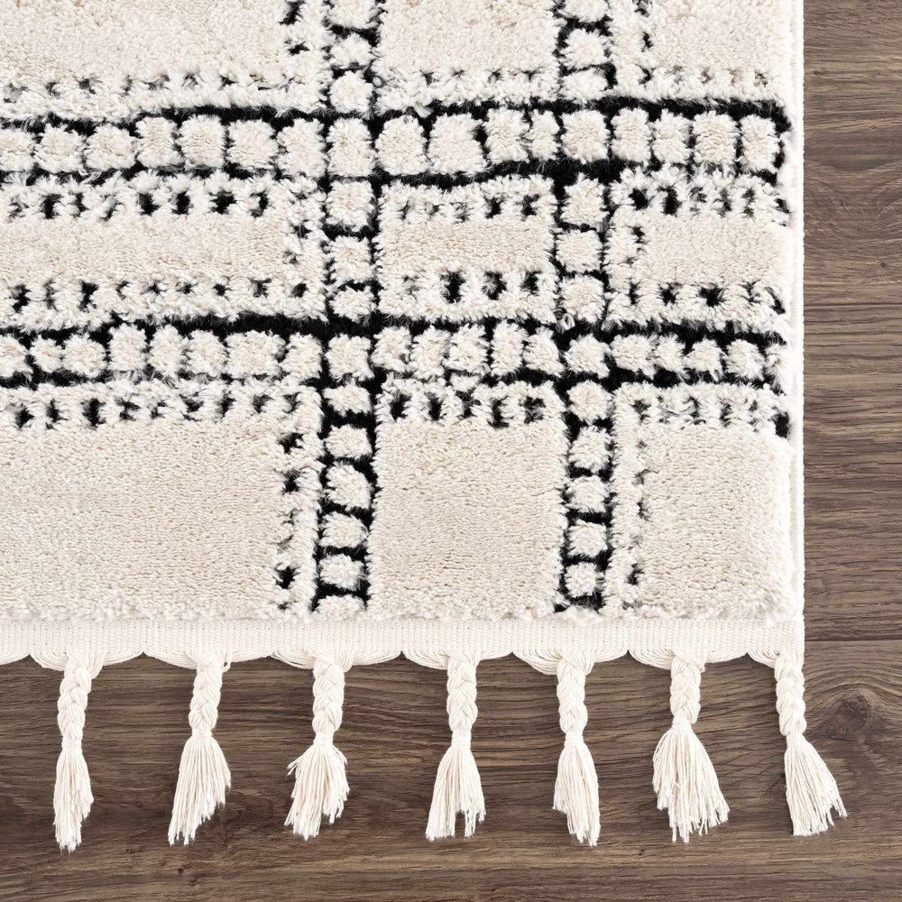 Ryuu Black & White Area Rug - Clearance