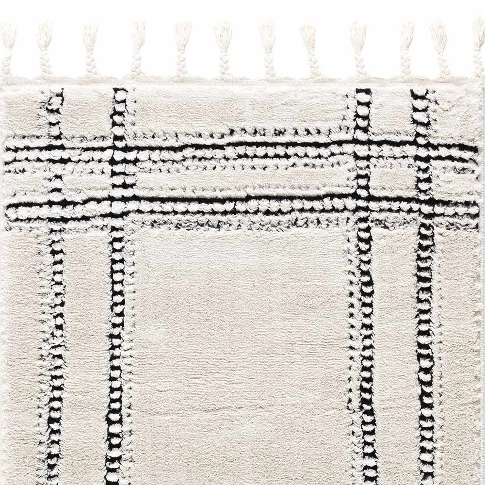 Ryuu Black & White Area Rug - Clearance