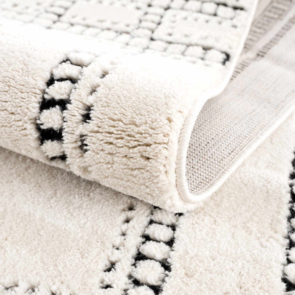 Ryuu Black & White Area Rug - Clearance