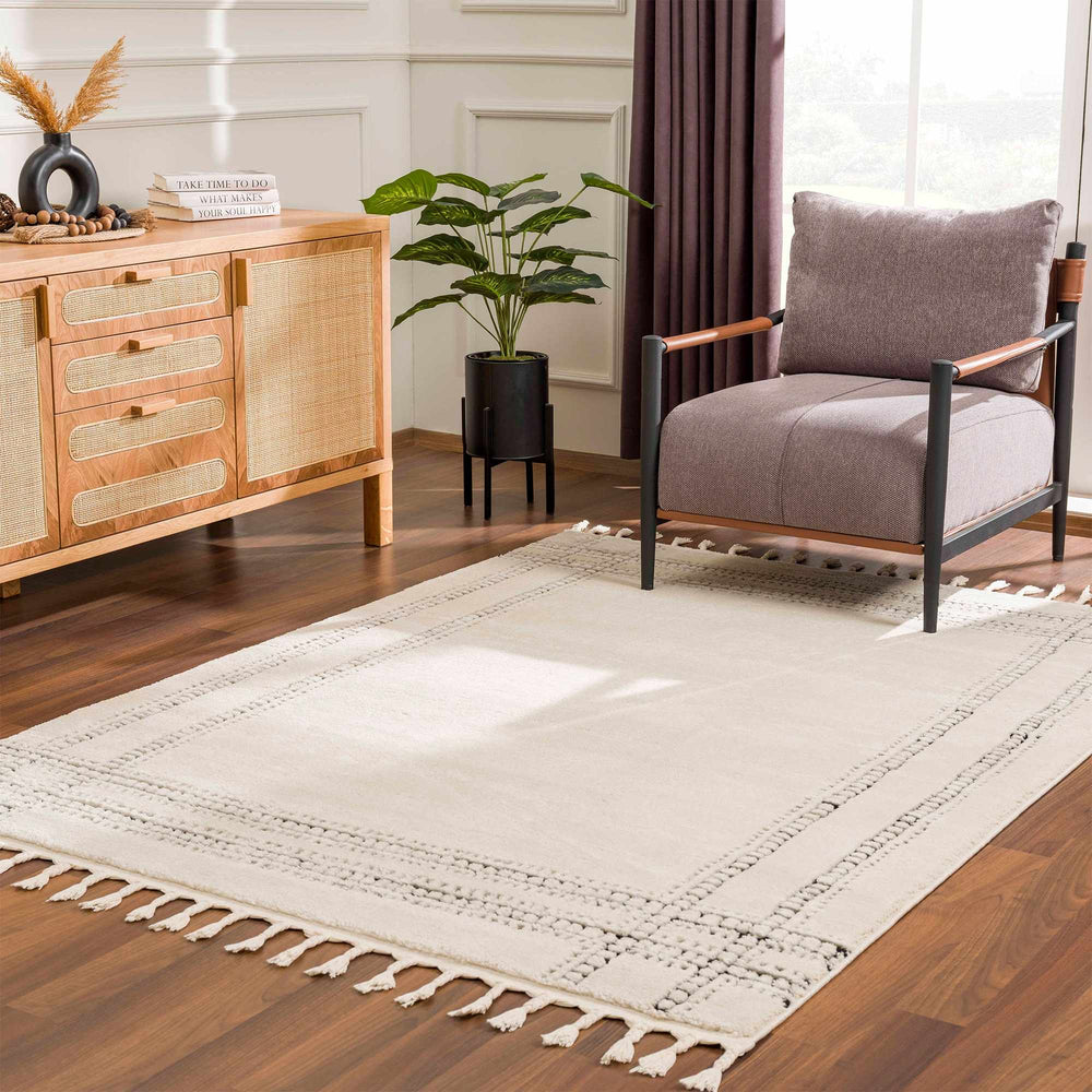 Ryuu Black & White Area Rug - Clearance