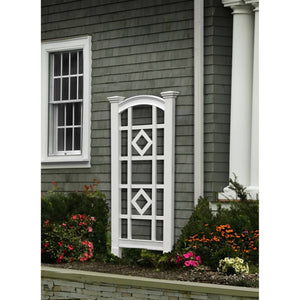 59-inch Outdoor Weather Resistant White Vinyl Garden Trellis