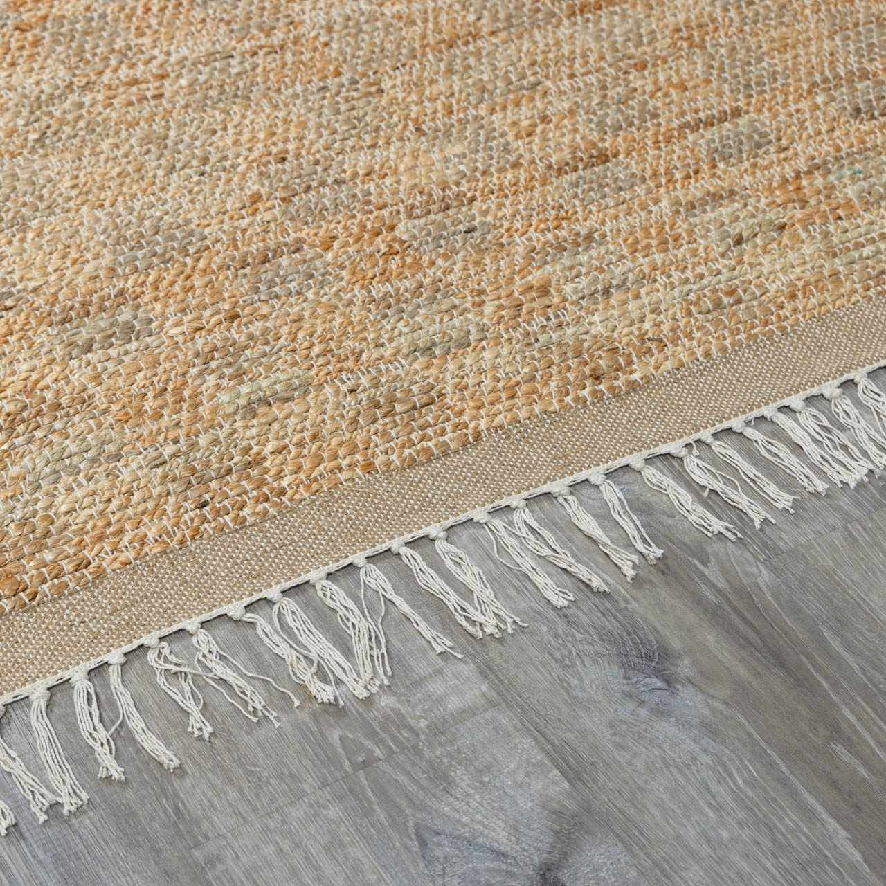 Lonut Checkered Jute Area Rug - Promo