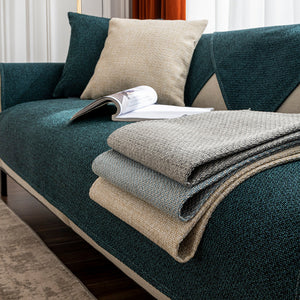 KAS Cotton Linen Sofa Cover Universal Four Seasons Thick Non-Slip Cushion Furniture Dust Cover