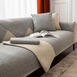 KAS Cotton Linen Sofa Cover Universal Four Seasons Thick Non-Slip Cushion Furniture Dust Cover