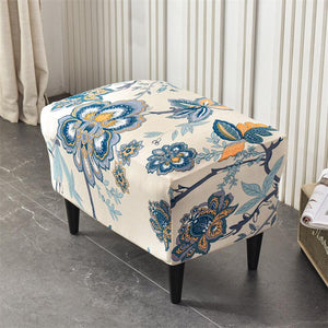 Stretch Spandex Nordic Floral Removable Wing Chair Cover, Relaxing Seat Covers Slipcovers for Armchairs